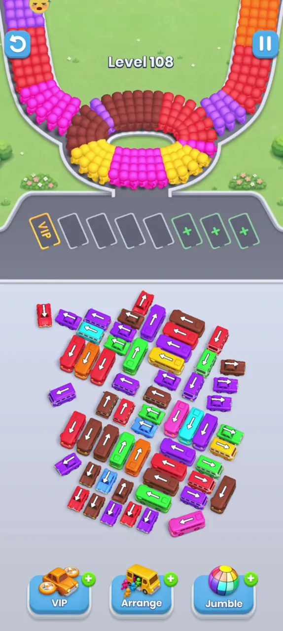 Уровень 108 Bus Fever Party: поле на старте