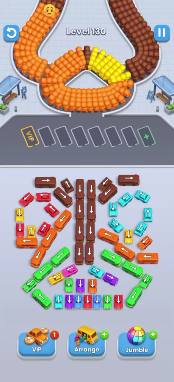 Уровень 130 Bus Fever Party: поле на старте
