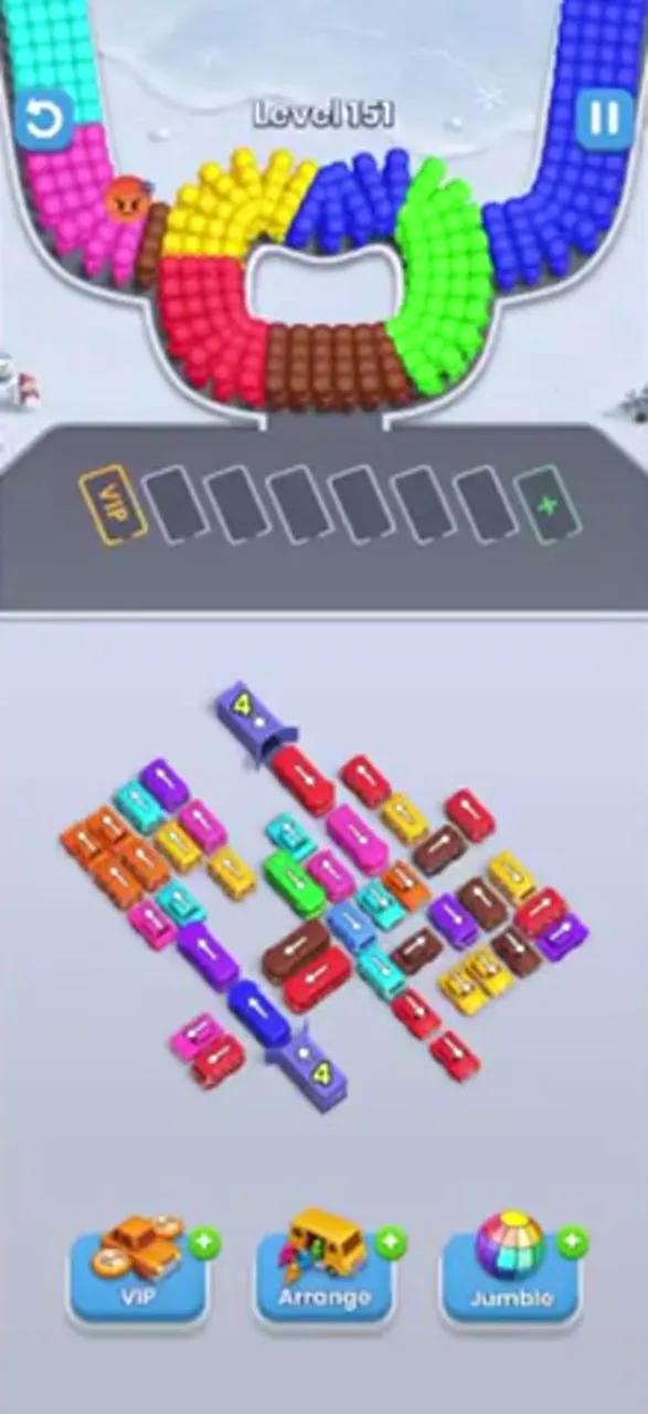 Уровень 151 Bus Fever Party: поле на старте